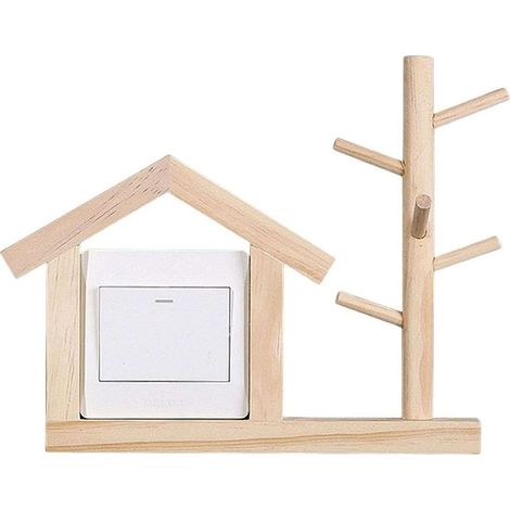 Plaques décoratives pour interrupteurs, design créatif, décoration murale, idéales pour le salon, la chambre, la cuisine, le bureau, l'école, la maison, 8,6 x 8,6 cm (1/5)