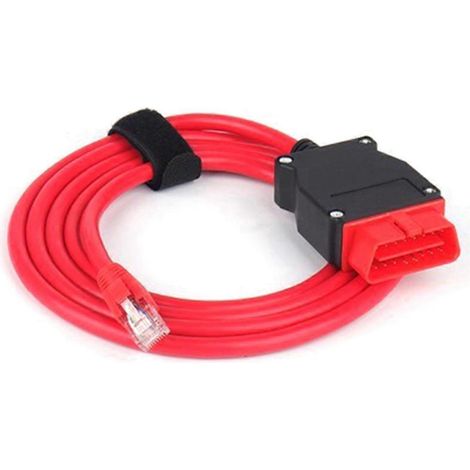 Ethernet-zu-OBD2-Diagnoseschnittstellenkabel für ENET-Codierung (rot) (1/5)
