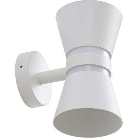 Lucande Lámpara de pared exterior 'Meravi' en Blanco Aluminio