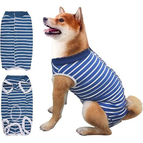 Dog Recovery Suit, Surgical Recovery Suit for Dogs, Cats, Post-Surgery, Alternative Electronic Cone Collar, Abdominal Wound Protector, Anti-Licking (1/3)