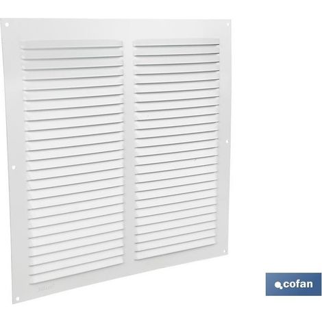 Pack de 5 grilles de ventilation en aluminium blanc 30 x 30 cm