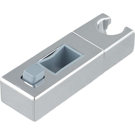 Support de pommeau de douche réglable pour rail coulissant à tube carré, support chromé rotatif à 360 degrés avec coussinet en résine, pour une installation facile sans démontage requis (30 x 18 mm) (1/5)