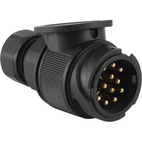 Fiche de remorque Prise de Remorque Portable à 13 Broches Accessoire de Connecteur EU 12V pour Remorques RV (1/4)