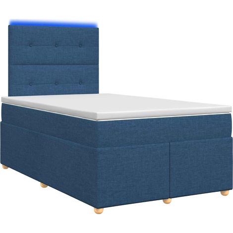 Maison Exclusive - Letto box spring con materasso Blu 120 x 190 cm Tessuto (1/5)