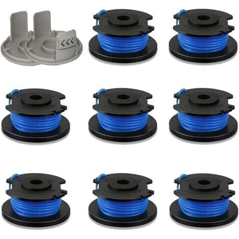 8 Bobines de Rechange pour Cable d'alimentation Automatique Ryobi 1,65 mm (0,065") avec capuchons,Compatible avec Ryobi One+ AC14RL3A, 18V, 24V 40V Tondeuses sans fil (1/5)