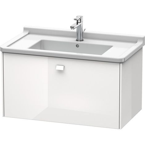 Duravit Brioso Vanity pensile a parete 82,0 x 46,9 cm, 1 estraibile, per lavabo Starck 3 030480, Colore (anteriore/corpo): Pine Terra decor, maniglia cromata - BR404201051