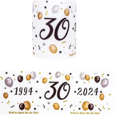 Support Pour Bougie À Thé - Abat-jour En Plastique Blanc Avec Motif De Ballons - Pour Décoration De Table D'anniversaire - Lot De 3 (1/5)
