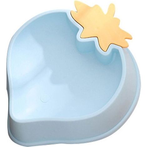 Bol pour animaux de compagnie facile à nettoyer bol pour chat à la fraise épaissie ustensile de nourriture pour chien en plastique PP (1/5)