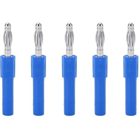 Xiuganpo Adaptateur de Fiche Banane 4mm, Forte connectivité, Bonne conductivité, Prise de Conversion pour Instruments Industriels (BLUE) (1/5)