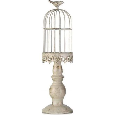 Portacandele a forma di gabbia per uccelli, 1 pezzo, decorazione vintage per cene, eventi speciali, accessorio affascinante per casa e ristorante (1/4)