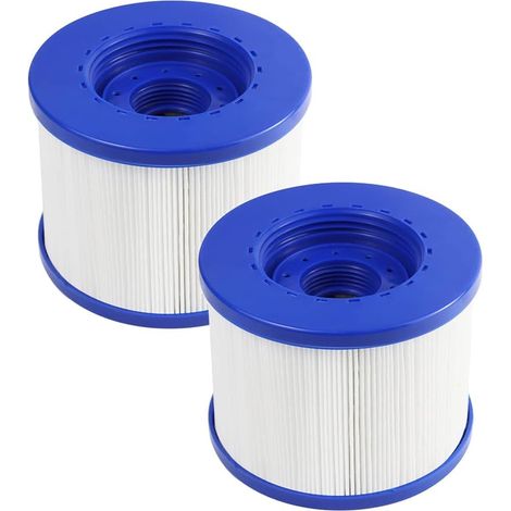 Lot de 2 Cartouches filtrantes pour Spa Gonflable,pour Clever Spa + Aquaparx + Aqua Spa + Costway + All Seasons + GoPlus + Wido and Others,Cartouche filtrante pour Spa,Filtre à lamelles (1/5)