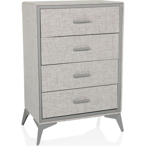 Kommode SKUFFY 64x35x90cm 4 Schubladen grau hjh LIVING (1/5)