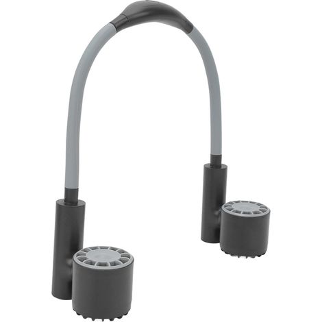 Nackenventilator mit 3 Geschwindigkeitsstufen, USB-Ladefunktion, geringem Geräuschpegel, 2400-mAh-Akku, flexiblem Schlauch, 90°-Drehung, tragbar und am Körper tragbar, schwarz (1/5)