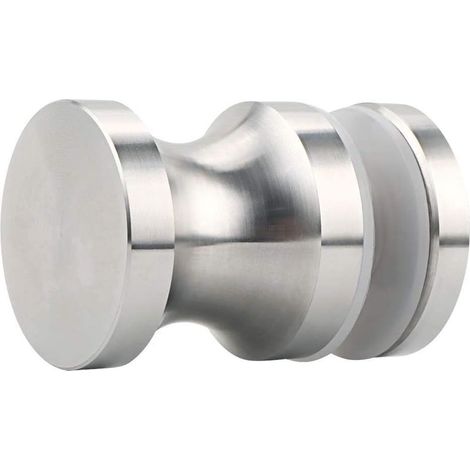 Poignée de porte de douche , bouton de porte de douche coulissante, pièces de rechange pour quincaillerie à traction unilatérale pour portes de salle de bain , L9000-LS en acier SUS304 nickel brossé (1/5)