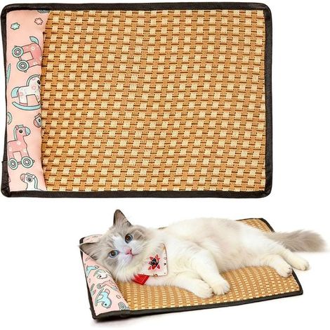 Tappetino rinfrescante per gatti, taglia L (60 x 50 cm). Consigliato per animali di peso inferiore a 7,5 kg. Tappetino rinfrescante per gatti e cani. Appositamente progettato per i gatti. (1/5)