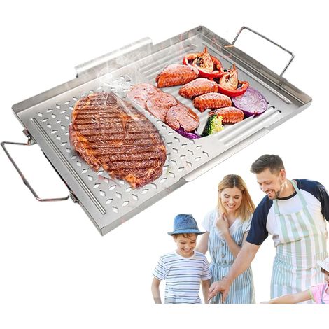 Cuisine  Churrasco, plateaux de service avec poignées en acier inoxydable et ustensiles (1/5)