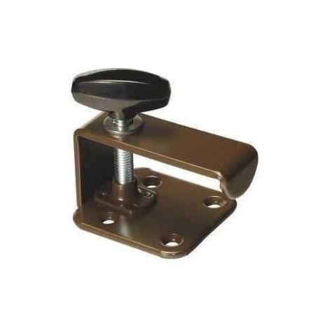 Fixation au sol pour pied automatqiue de table marron pour caravane et camping-car