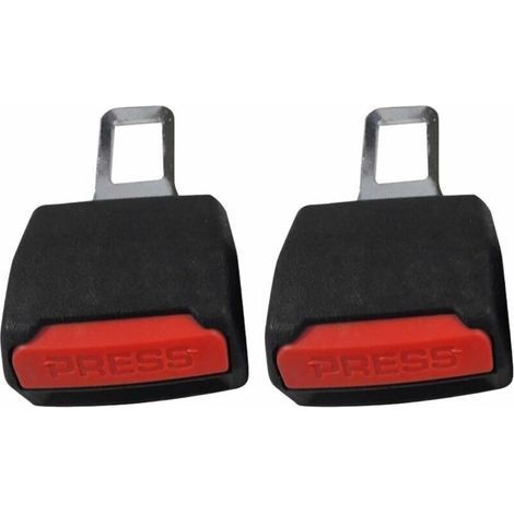 2 extensores de cinturón de seguridad, 9 cm, extensor de asiento de coche (negro) (1/3)
