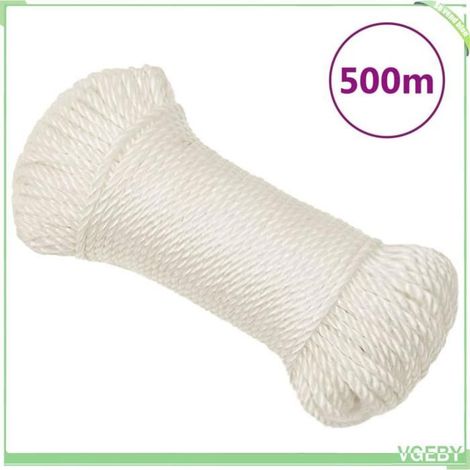 Corde de travail torsadée - 153049 - 8 mm - 500 m - Polypropylène (flottante, résistante UV) (1/5)