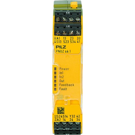 [NEUWERTIG] PILZ PNOZ s6.1 24VDC 3 n/o 1 n/c Schaltgeräte P/N: 750126 Sicherheitsrelais