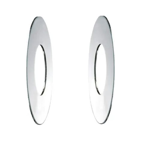 [292034.2P-delabie] Paire de rosace plate Delabie D34x65mm en laiton chromé