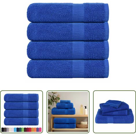 vidaXL Frottiertuch - Duschtücher FROGN 4 Stk. Blau 70x140 cm 360 g/m² (1/5)