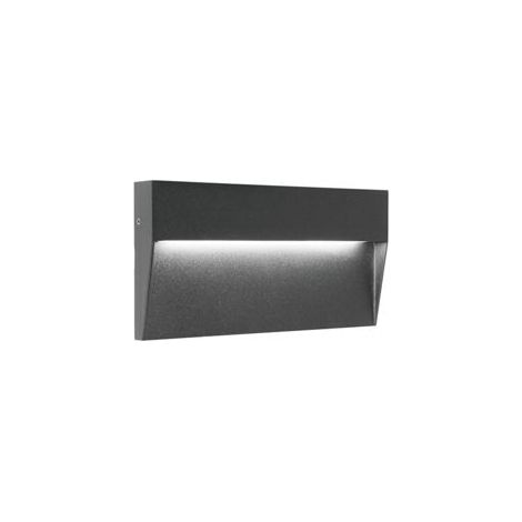 Segnapasso Rettangolare Moderno Geo Alluminio Grafite 6W Led 3000K (1/3)