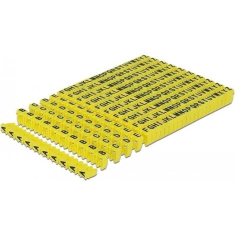 Clip-marcatore - DELOCK - 18303 - Giallo - PVC - Confezione da 260 pezzi (1/3)