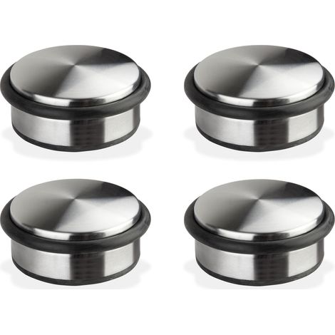 Türstopper Edelstahl - Design 4er Set flach (1/2)