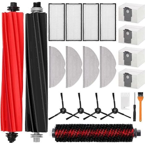 Pièces détachées pour aspirateur S8 Pro Ultra/S8/S8+/S8 Plus : brosse principale, filtre HEPA, lingette et sac à poussière. (1/5)