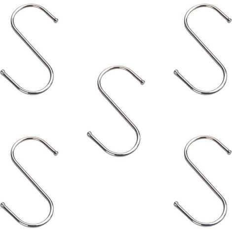 Set di 5 ganci in acciaio inox, ganci appendiabiti, ganci da cucina, per bagno, cucina, camera da letto -Crezuo