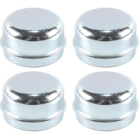 Lot de 4 cache-moyeux de roulement de remorque en zinc argenté, cache-poussière pour bateau de pêche utilitaire, voilier, remorque, 50 mm (1/5)