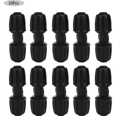 10 pièces connecteur d'eau droit raccord d'irrigation goutte à goutte de jardin pour tuyau PE 16mm (1/5)