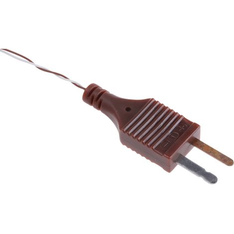 Thermocouple type T Ø 1/0.2mm, L 1m, +250°C max à Fiche mâle miniature ( Prix pour 1 )