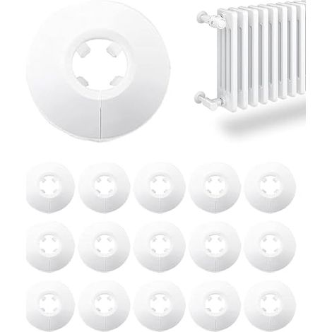 Cache-Tuyau Radiateur Pièces mm, Rosace Décorative pour Tuyaux mm, Masquage Câbles, Sécurité Enfants Montage Sans Outils (1/5)