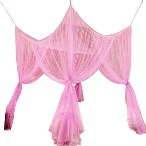 Moustiquaire carrée pour lit, rideaux d'été princesse à motifs (1/5)