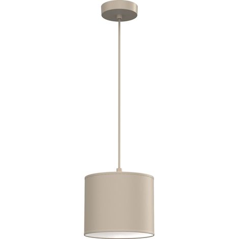 Suspension minimaliste Arden Luminex beige en tissu 18 cm 1xE27 15W IP20 (1/2)
