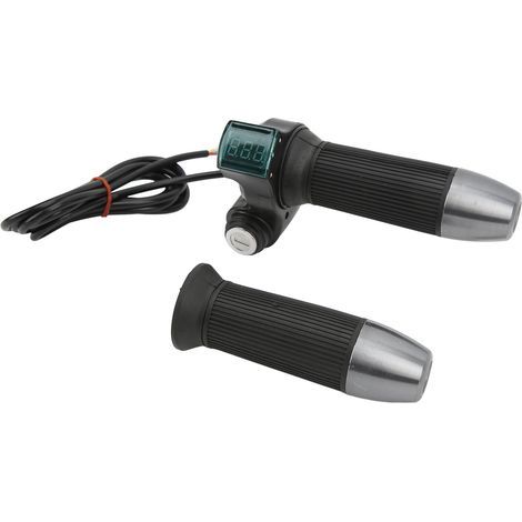 Poignée d'accélérateur vélo électrique, manette tournante avec écran LCD vert et système de verrouillage (1/5)
