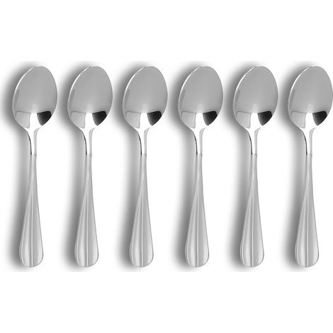 Lot de 6 cuillères à café en acier inoxydable, ARES (1/3)