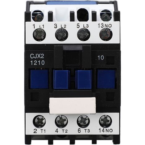 Dreipoliger Wechselstromschütz mit Silberkontakten, normalerweise offen, DIN-Schienenmontage, hohe Empfindlichkeit, für Elektromotoren, 36 V AC, 12 A (1/5)