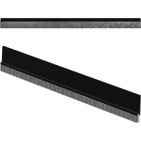Door Draught Excluder 100 cm/39 inches, Insulated Door Bottom Insulation, Thermal and Sound Insulation with Self-Adhesive Seal for Interior and Exterior Doors (Black) (1/5)