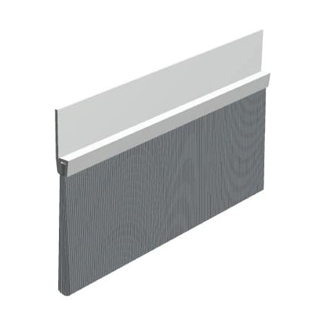 ELLEN Türbodendichtung IBS POG 80 z. schrauben Stahlbl. silber, H 120 x L 2000mm, Bürstenhöhe 80mm (1/3)