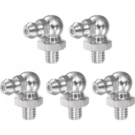 Raccord de graissage hydraulique à 90 degrés en acier inoxydable 201, filetage M6 x 1 mm, 121 pièces (1/5)
