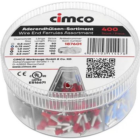 Cimco 187601 Assortimento Capicorda Parzialmente isolato 1 KIT