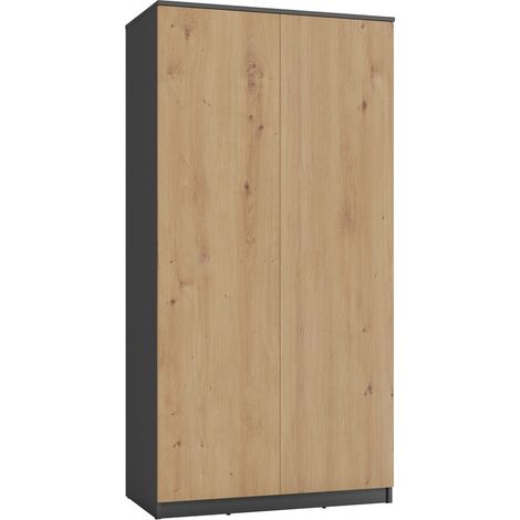 ESME - Armadio matrimoniale in stile scandinavo - 90x50x180 - 2 ante - Spogliatoio (1/5)