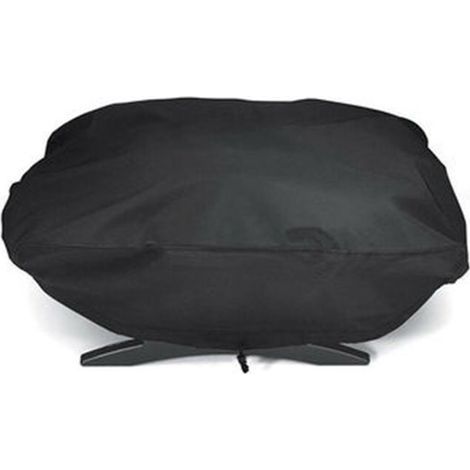 Housse de barbecue étanche - Ronde - Housse de protection portable - Résistante aux UV - 67.1 x 44 x 32 cm - Noire (1/4)