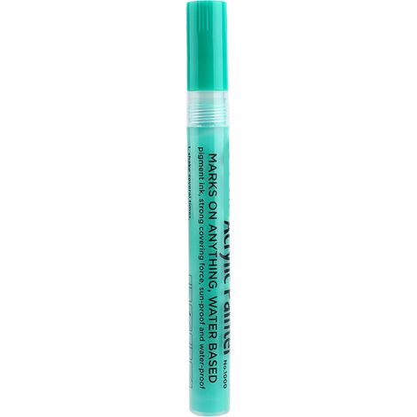 Lot de 5 marqueurs de peinture acrylique verts, lumineux et colorés, pour artisanat et scrapbooking. (1/5)