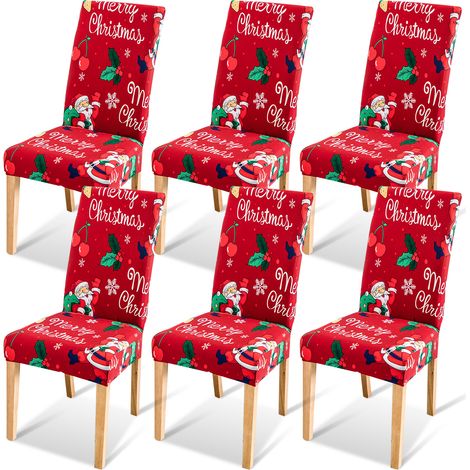 Randaco Stuhlhussen Weihnachten Pack mit Motivdruck für ein weihnachtliches Wohnambiente 6er (1/5)