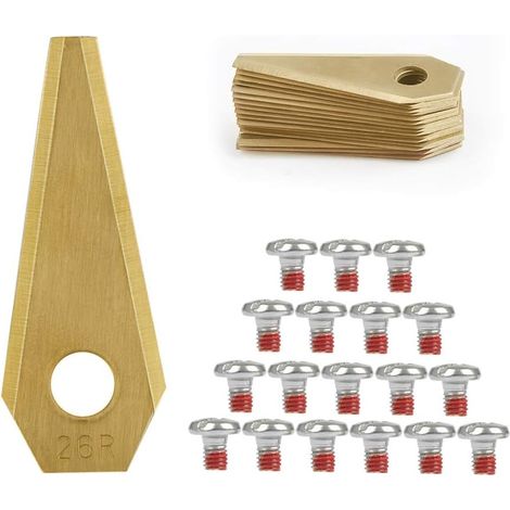 Lames de rechange pour tondeuse robot Bosch Indego, accessoire de remplacement, avec vis, 18 lames