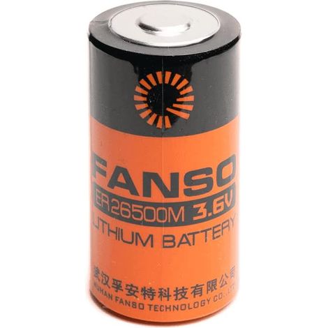 Batteria al litio C-r14 3,6v 6000mah 26x50mm Er26500m Fanso Er26500/fanso